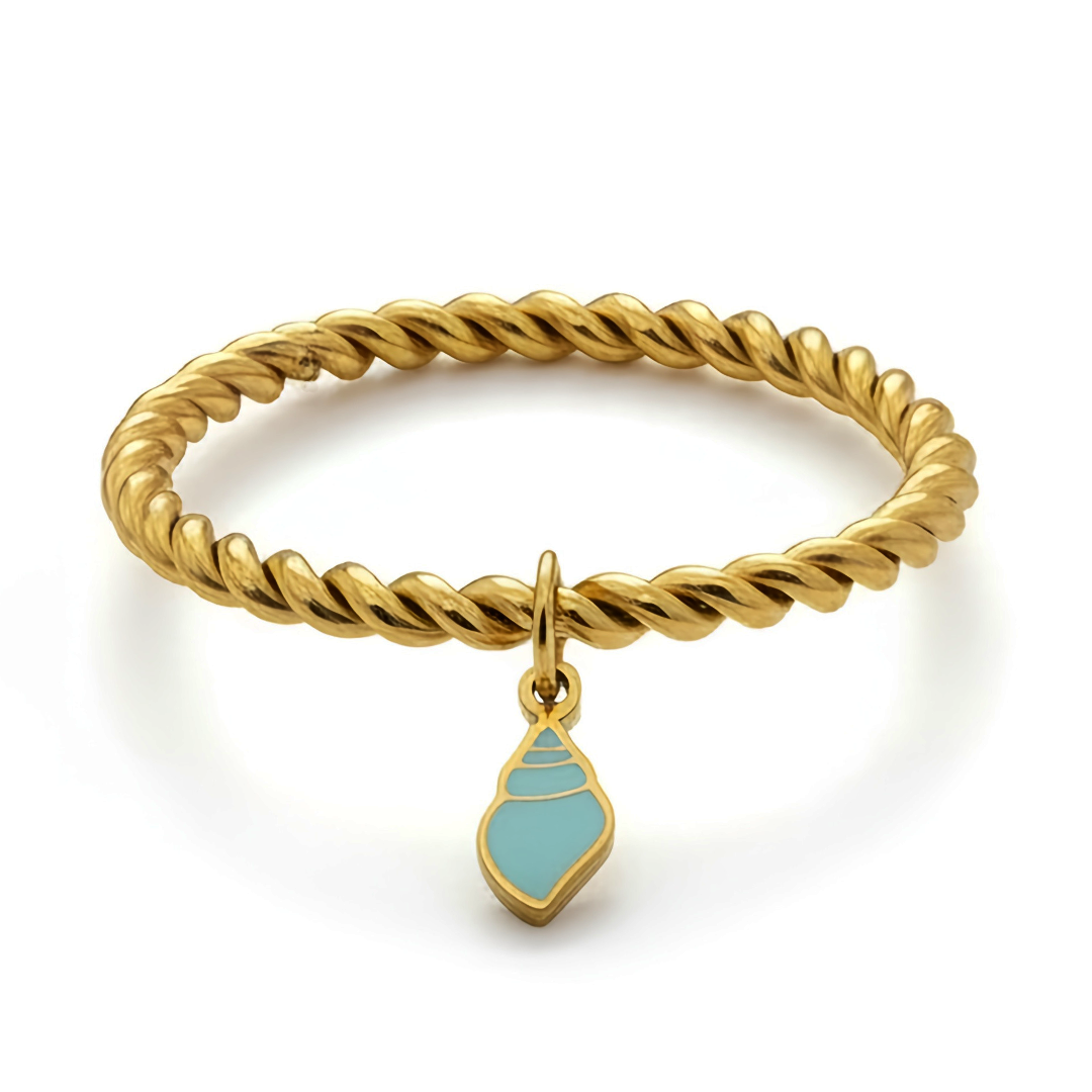 SEA CHARMS Ring - Blue Snail