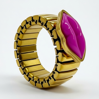 THE KISS Ring Gold
