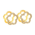 FLOWER Earring /Huggies Doubleside
