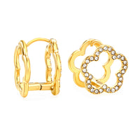 FLOWER Earring /Huggies Doubleside