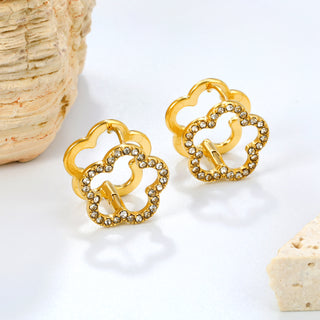 FLOWER Earring /Huggies Doubleside