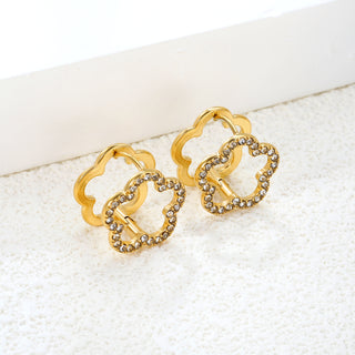 FLOWER Earring /Huggies Doubleside