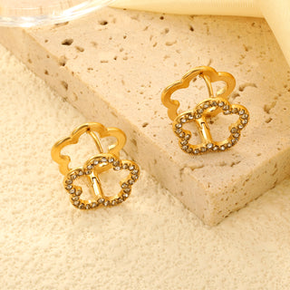 FLOWER Earring /Huggies Doubleside
