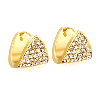 TRIANGLE Earring /Huggies Doubleside Gold