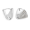 TRIANGLE Earring /Huggies Doubleside Silver