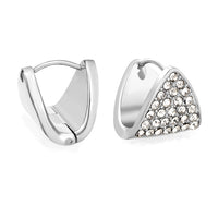 TRIANGLE Earring /Huggies Doubleside Silver