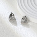 TRIANGLE Earring /Huggies Doubleside Silver