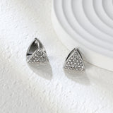 TRIANGLE Earring /Huggies Doubleside Silver