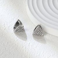 TRIANGLE Earring /Huggies Doubleside Silver