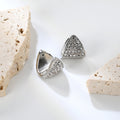 TRIANGLE Earring /Huggies Doubleside Silver