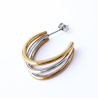 TRIPLETS L Earring / Hoops