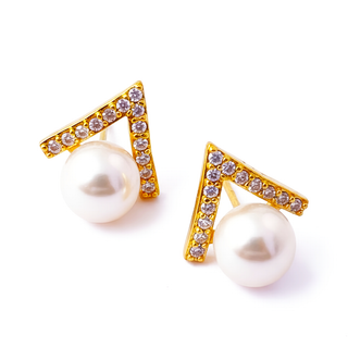 WEDDING PEARL Earring / Studs GOLD