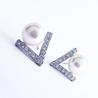 WEDDING PEARL Studs Silver