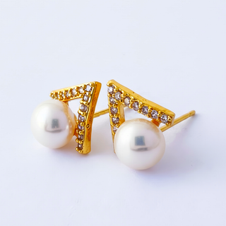 WEDDING PEARL Earring / Studs GOLD
