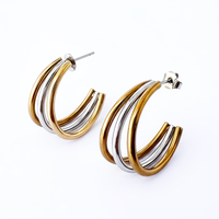 TRIPLETS L Earring / Hoops