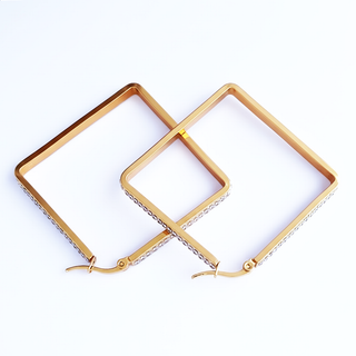 SQUARE Earring/ Hoops