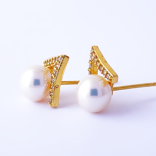 WEDDING PEARL Earring / Studs GOLD