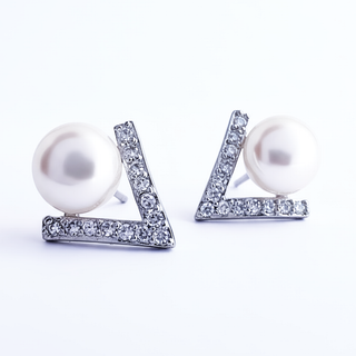 WEDDING PEARL Studs Silver