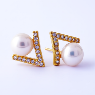 WEDDING PEARL Earring / Studs GOLD