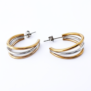 TRIPLETS L Earring / Hoops