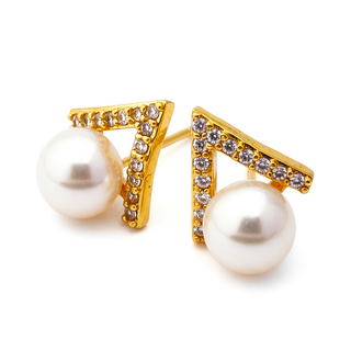 WEDDING PEARL Earring / Studs GOLD