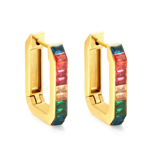 GEOMETRIC Earring / Hoops  RAINBOW