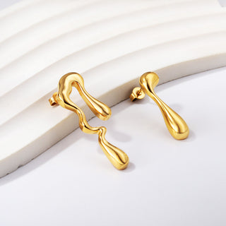 MELTING STEEL Earring /Studs