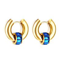 BULVARI  Earring /Hoops BLUE-Gold