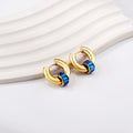 BULVARI  Earring /Hoops BLUE-Gold