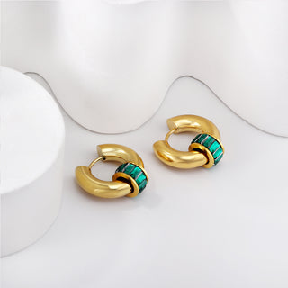 BULVARI  Earring / Hoops GREEN-Gold
