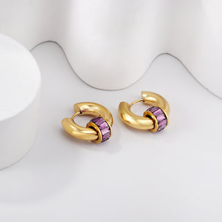 BULVARI  Earring / Hoops  PURPLE-Gold