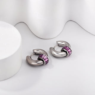BULVARI Earring / Hoops PURPLE-Silver