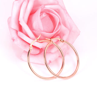 BOA LARGE Earring / Hoop  - Rose Gold