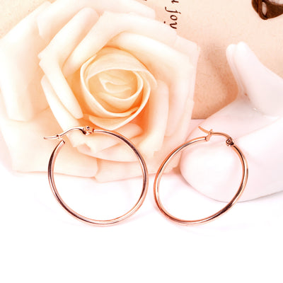 BOA LARGE Earring / Hoop  - Rose Gold
