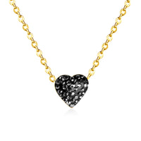 HEART SPARK Necklace - BLACK